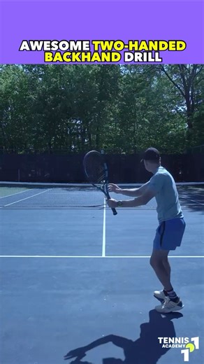 1.4K views | ✅ Two-handed backhand tips and drill.Having trouble with your two-handed backhand..? Try this drill with the help of a friend or a ball machine. Work on the upper body rotation, racquet path, action of the non-dominant arm and rythm.Let me know! #tennis #tennisplayer #tenis #tennisdrill #ballmachine #babolat #newbalance #spinshot | TennisAcademy101 | Facebook