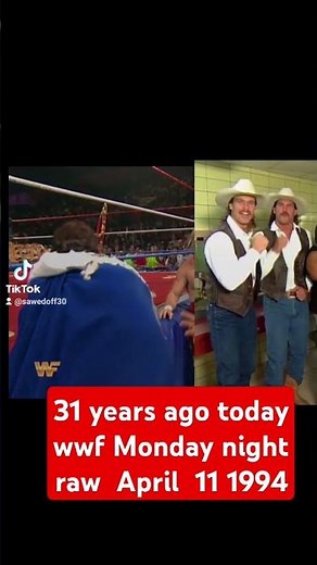 31 years ago today:WWF Monday Night RAW - April 11, 1994