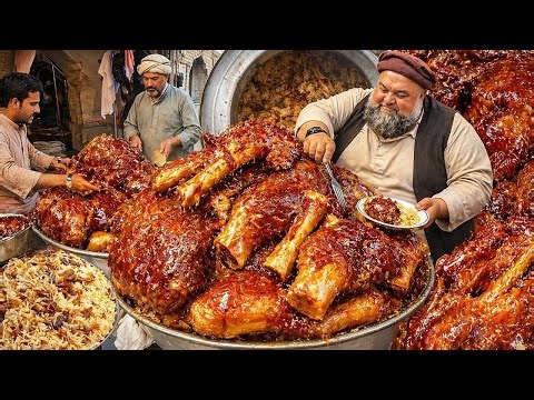 Part3 Afganistan Most Famous Kabuli Pulao | Roasted Chicken | Punjabi Karahi street food | BRIYANI