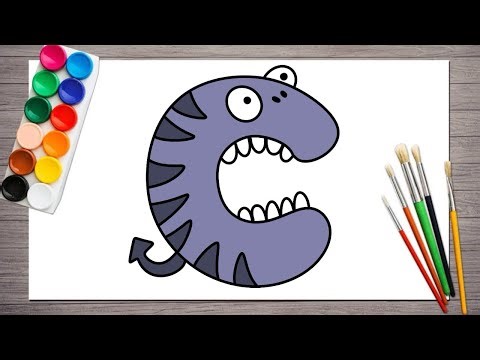 How to Draw Monster Alphabet Easy for Kids | Alphabet Cartoon Drawing tutorial 