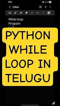 python while loop in telugu