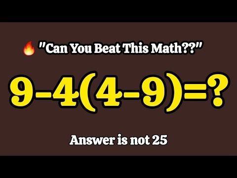 Most People Fail This Easy Math Test! | PEMDAS Explained”#maths