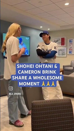 Shohei Ohtani & Cameron Brink Linked Up! 💙 #baseball #shorts