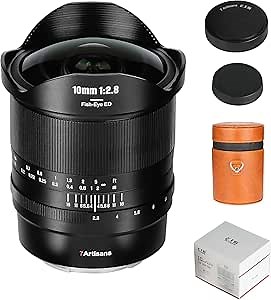 7artisans 10mm F2.8 II Full Frame Ultra Wide Angle Fisheye Lens 185°Manual Focus for L-Mount Cameras for Leica/Panasonic/Sigma L Serise Mirrorless Camera