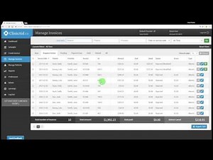 Managing Invoices in ClinicAid