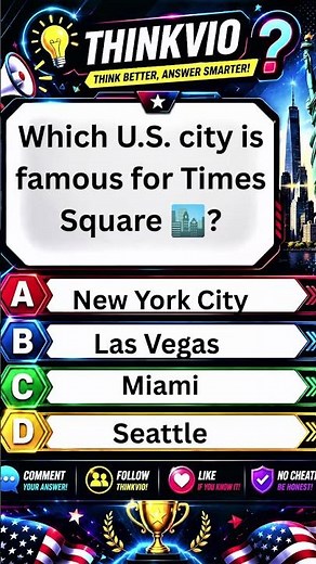 🏙️ Where Is Times Square? 🤯 | USA Quiz #Shorts