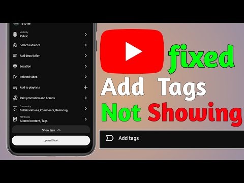 YouTube Upload Tags Not Showing? | Add Tags Problem Fix 2026
