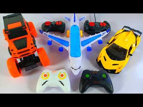 Unboxing RC Police sports car,remote control RC city bus, RCmissile launcher vehicle,Ev robot