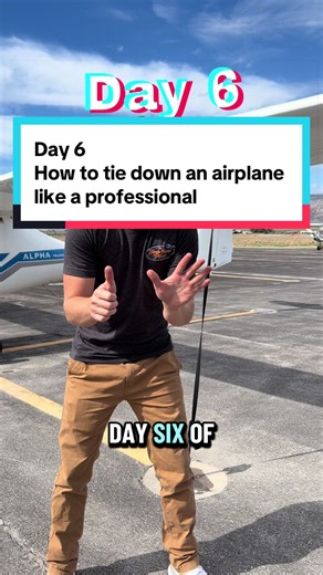 How to tie down an airplane like a professional #aviation #avgeek #pilot #plane #studentpilot