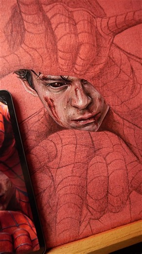 Spider-Man Drawing 😍 #shorts #art #painting #spiderman #tomholland