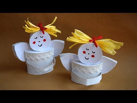 Engel aus Papprollen basteln