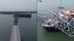 Sobering footage shows devastating wreckage of Baltimore bridge as workers presumed dead