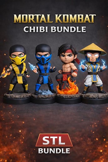 MK Chibi STL Bundle – 4 Character STL Files for 3D Printing - Etsy