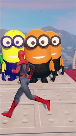 GTA V Epic Spider-Man Play With Minion