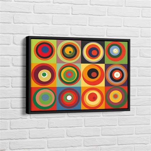 Kandinsky Concentric Circles Wall Art, Abstract Canvas Print, Colorful Geometric Modern Decor, - Etsy Australia