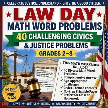 Law Day Math Word Problems | 40 Real-World Word Problems Grades 2–8