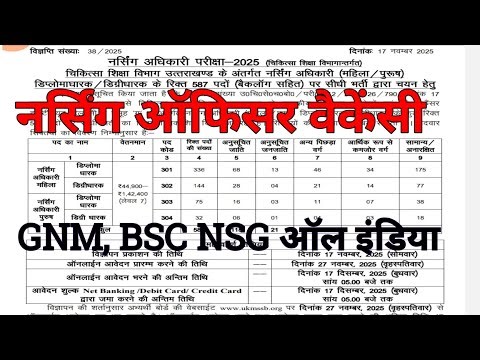 nursing officer new vacancy 2025 | nursing recruitment 2025 | GNM BSC NSG अप्लाई