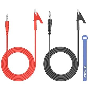 26-Piece Professional Multimeter Test Leads Kit - 15A/1000V Retractable Shrouded Banana Plug Leads, Includes Back Probing Needles, Alligator Clips & U-Type Forks, with Storage Case