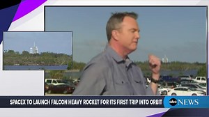 SpaceX launches Falcon Heavy rocket on its 1st test flight