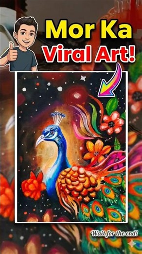 Easy Peacock Painting For Beginners 🎨#youtubeshorts #like #shots #art #subscribe🔔@rahulkumarstudio🥰