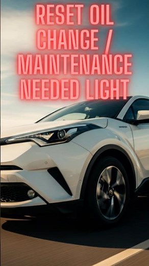 RESET Oil / Maintenance Required Light | Toyota CHR #toyotachr #toyota