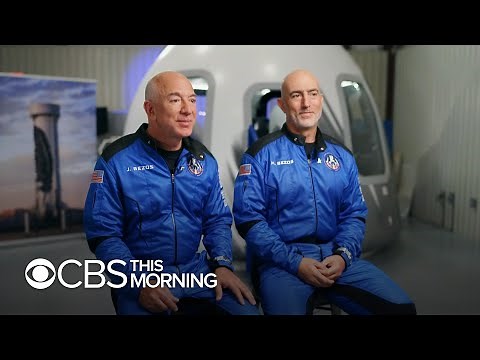 Inside the Blue Origin training capsule with Jeff and Mark Bezos