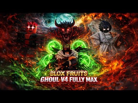 😈 GHOUL V4 FULLY MAX UNLOCKED LIVE! | BLOX FRUITS POWER SHOWCASE 🔥