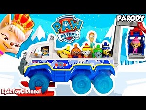 PAW PATROL Snow Rescue Pups Go From Paw Patrol Mission Paw to Snow Rescue with Sweetie The Robber