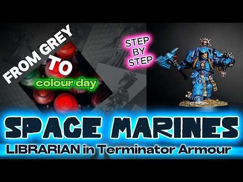 Painting Librarian in Terminator Armour — Psychic Fury | Space Marines | Warhammer 40K - TUTORIAL