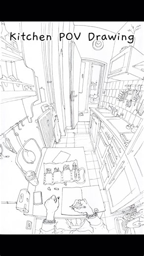 Don’t blink or you’ll miss it👀 #POV #fisheye #drawing #perspective #art #sketchbook #doodle #doodle