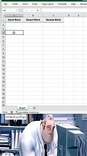 Stop Doing Hard Work in Excel 😤 Use Genius Work #excel #exceltips #excelformula #spreadsheet #shorts
