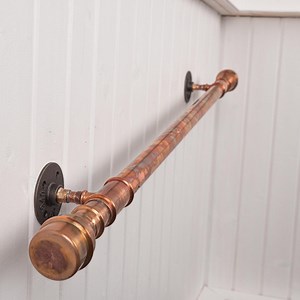 Industrial Stair Railing Farmhouse Hand Rails Copper Handrail Custom Size - Etsy