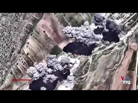 تصاویر واضح هوایی از انهدام پنج انبار موشکی جمهوری اسلامی در غرب ایران