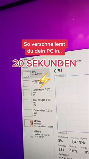 PC in 20 Sekunden beschleunigen – So geht's!