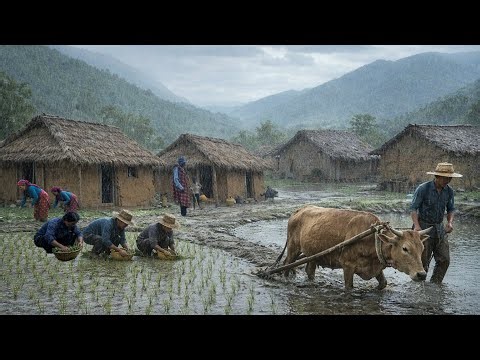 Himalayan Village Life in Heavy Rain Season | Daily Activities People In Village Lifestyle