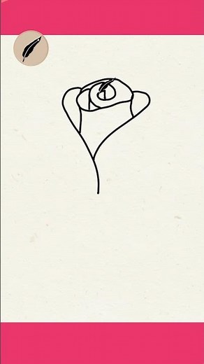 How to Draw a Simple Rose! 🌹✨ Easy Step by Step Flower Drawing for Kids! #lidoartworks