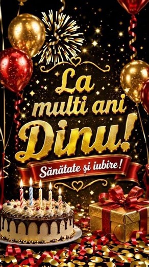 🎉 La Mulți Ani Dinu 🎂 Cea Mai Frumoasă Melodie de Petrecere |