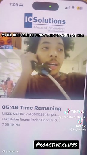 MYKEL with some words from jail responding to Mike mentioning him in a video #cjsocool #badkidmykel #funnymike #badkidjay #jaliyah