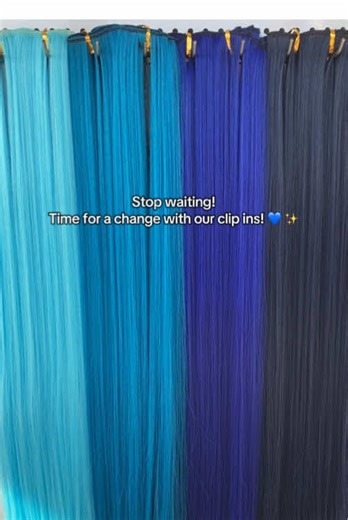 Get instant length and volume with our 24-inch 6-piece long straight clip-ins! These are super beginner-friendly and perfect for creating endless styles, from sleek high ponytails to a full, layered natural look. We offer 49 different shades to choose from, so you can easily find your perfect match.#clipins #clipinhairextensions #hairextension #bluehair #bluehairedgirl