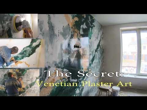 DIY Venetian Plaster: Polished Faux Marble Abstract Wall Art! (Step-by-Step)