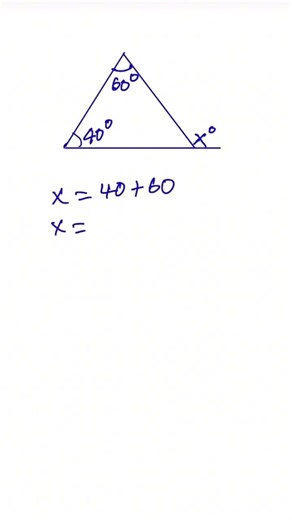 Find the Exterior Angle #maths#geometry