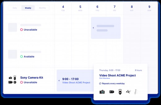 Equipment Booking Software