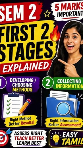 Sem 2 5 Marks Topic 😳 First 2 Stages Explained #shorts