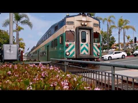 Railfanning Trains from Encinitas to Carlsbad Village! [4K]
