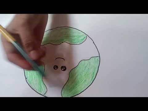 Easy Earth Drawing 🌍 | Simple Drawing for Kids ✏️ #Earth #Drawing"