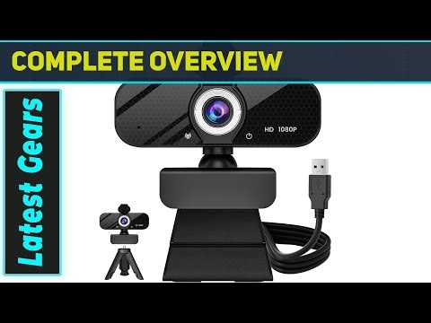 `1080P HD Webcam with Tripod Best Wide-Angle and Auto Light Correction