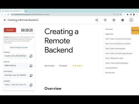Creating a Remote Backend || #qwiklabs || #coursera