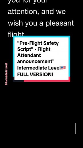 English with Mr. Andrews: Intermediate Level Speaking - Pre-Flight Safety Script