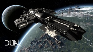 Постройка космического корабля в игре Dual Universe