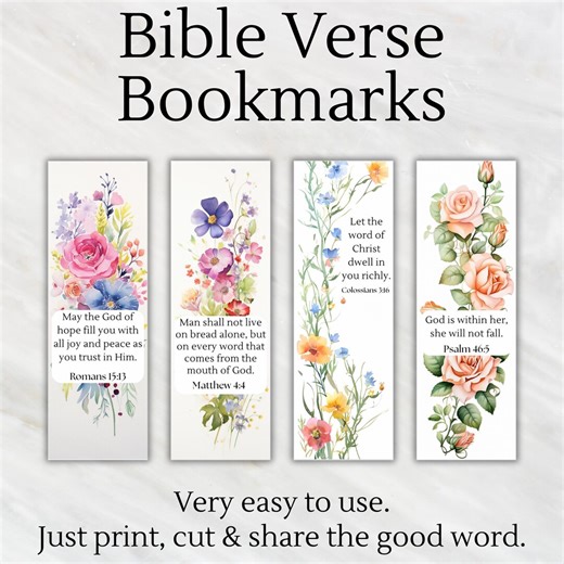 Bible Verse Printable Bookmarks Scripture Prayer Cards Christian Aesthetic Bookmarks Christian Bible Bookmark Gift Homeschooler Mom Gift - Etsy